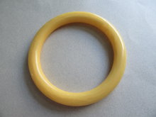 Vintage Bakelite Bangle Bracelet Corn Yellow