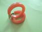 Bakelite Earrings Hoops Clip On Melon Orange Vintage Costume Jewelry Citrus clipons