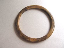 Vintage Bakelite Bangle Bracelet Dark Peanut Butter 
