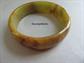 Vintage Marbled Bakelite Bangle Bracelet Olive Peanut Butter End of Day Costume Jewelry