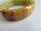 Vintage Marbled Bakelite Bangle Bracelet Olive Peanut Butter End of Day Costume Jewelry