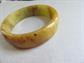 Vintage Marbled Bakelite Bangle Bracelet Olive Peanut Butter End of Day Costume Jewelry