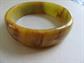 Vintage Marbled Bakelite Bangle Bracelet Olive Peanut Butter End of Day Costume Jewelry