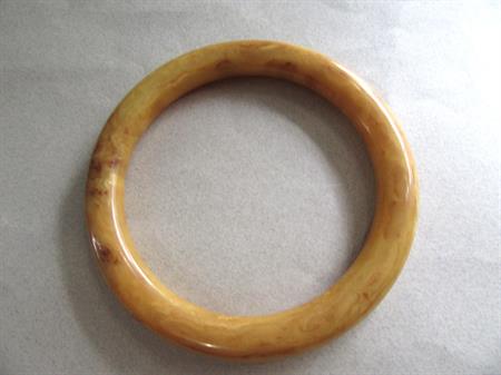 Vintage Bakelite Bangle Bracelet Peanut Butter 