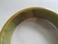 Genuine Bakelite Chunky Bangle Bracelet Olive Green Brown Swirls Vintage Costume Jewelry