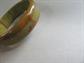 Genuine Bakelite Chunky Bangle Bracelet Olive Green Brown Swirls Vintage Costume Jewelry