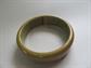 Genuine Bakelite Chunky Bangle Bracelet Olive Green Brown Swirls Vintage Costume Jewelry