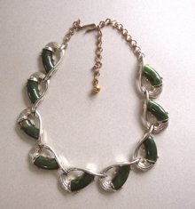 Bakelite Choker Necklace Charel Signed Vintage Jewelry 