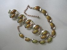 Vintage Bakelite Necklace Set Signed Charel 