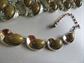 Bakelite Necklace Vintage Charel Signed Mid Century Atomic Olive Swirl WIDE Bracelet Set Vintage Costume Jewelry