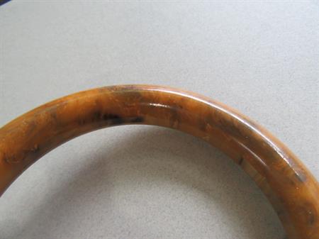Vintage Bakelite Bangle Bracelet Peanut Butter 