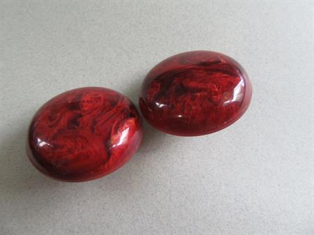Vintage Red Bakelite Earrings 