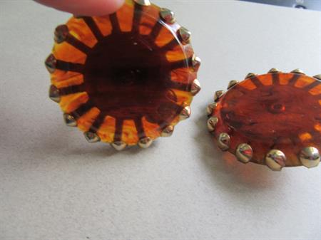 Vintage Bakelite Studded Earrings Tortoise 