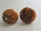 Bakelite Peanut Butter Button Clip On Earrings Vintage Costume Jewelry 1950's Accesories