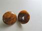 Bakelite Peanut Butter Button Clip On Earrings Vintage Costume Jewelry 1950's Accesories