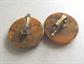 Bakelite Peanut Butter Button Clip On Earrings Vintage Costume Jewelry 1950's Accesories