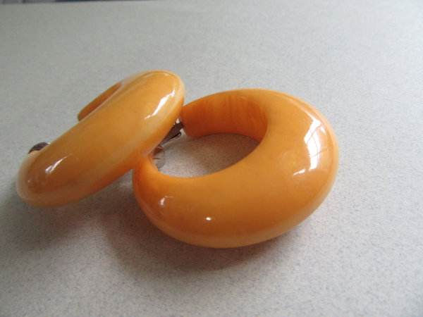 Bakelite Chunky Earrings Vintage  Jewelry