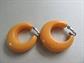 Bakelite Chunky Hoop Clip On Earrings Clipons Vintage Costume Jewelry