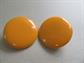 Bakelite Mango Large Button Earrings Vintage Costume Jewelry Clip Ons Clipons 1950's Accessories