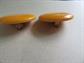 Bakelite Mango Large Button Earrings Vintage Costume Jewelry Clip Ons Clipons 1950's Accessories