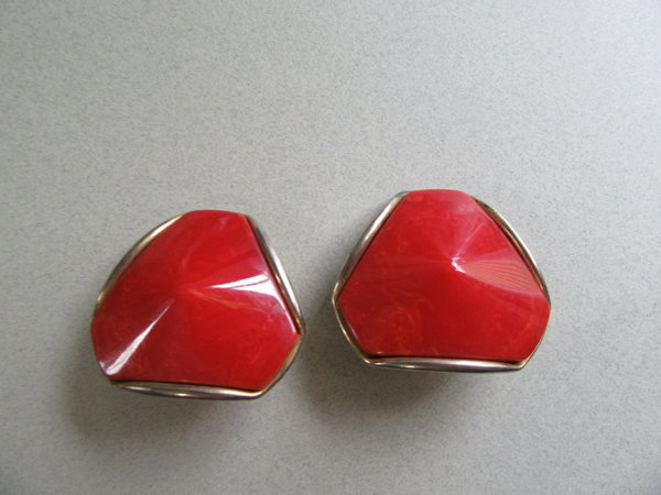 Bakelite Earrings Paprika Vintage Jewelry 
