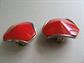 Bakelite Earrings Mid Century Dark Orange Paprika Spice MCM Vintage Costume Jewelry 