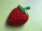 1980's BIG Red Strawberry Wood Pin  Brooch Strawberries Festival Fruit Figural Costume Jewelry