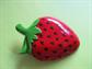 1980's BIG Red Strawberry Wood Pin  Brooch Strawberries Festival Fruit Figural Costume Jewelry