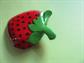 1980's BIG Red Strawberry Wood Pin  Brooch Strawberries Festival Fruit Figural Costume Jewelry