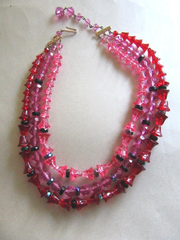 Western Germany Lucite Choker Necklace Vintage Jewelry