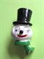 Anthropomorphic Google Eyes Snowman Pin Christmas Vintage Jewelry 