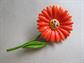 Mod Metal Flower Pin Brooch Google Eyes Orange Yellow Flowers Daisy Costume Jewelry Mod Anthropomorphic Figural