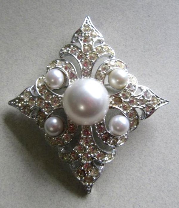 Rhinestone Pin Signed Sarah Coventry 