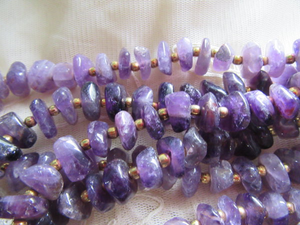 Vintage Genuine Amethyst Necklace Never Worn Gemstone 