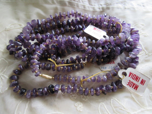 Vintage Genuine Amethyst Necklace Never Worn Pride Of India