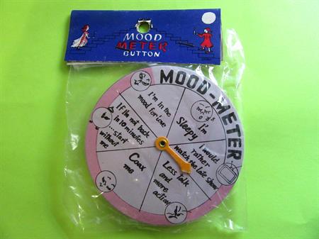 Sexy Mood Meter Pin back Button Pinback Japan 1960's Old Store Stock Mint In Package Wedding Shower Gag Gift Valentines Day