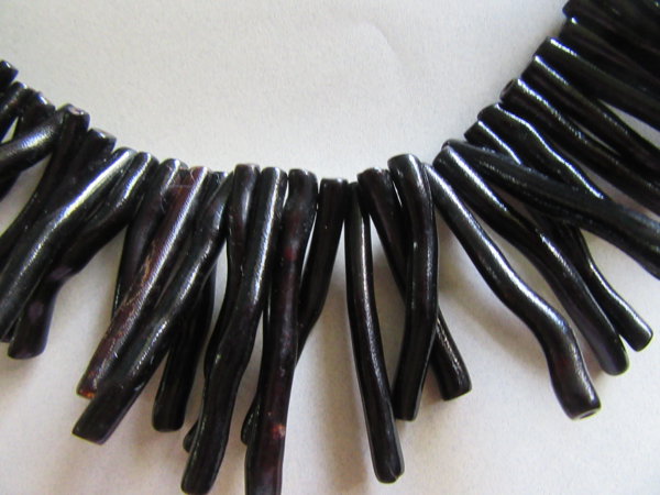 Genuine Black Coral Necklace Hawaiian Vintage Fine Jewelry