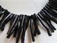 Massive Genuine Black Coral Necklace Tropical Hawaiian Aloha Vintage Costume Jewelry Tiki Beach Cruise