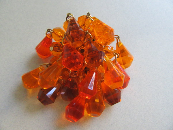 1960's Mod Lucite Pin Western Germany Signed Vintage Jewelry