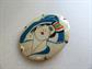 Art Deco Serigraph Celluloid Pin 1920's Brooch Flapper Girl in Big Hat Antique Costume Jewelry