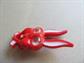 Anthropomorphic Google Eyes  Pin 1940's Goofy Red Rabbit Googly Eyed Bunny Figural Costume Jewelry