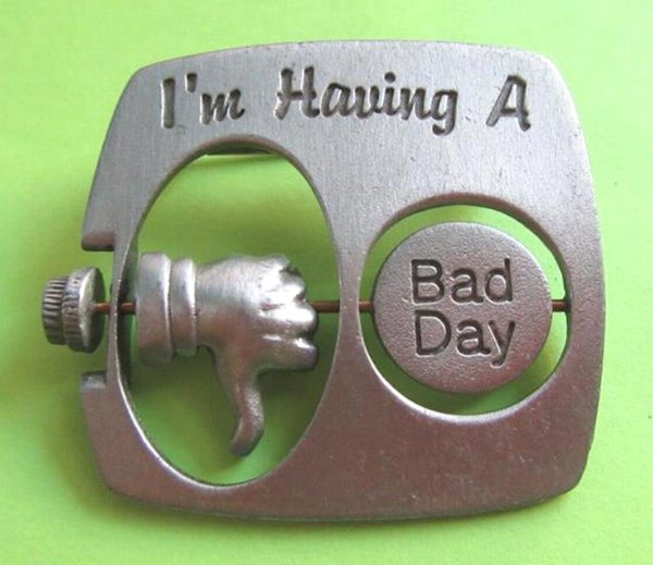 JJ Jonette Mechanical Pin Signed Vintage Jewelry