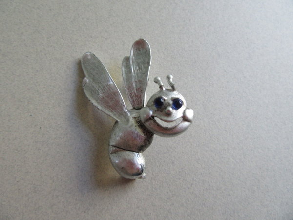 Vintage Anthropomorphic Dragonfly Pin Signed JJ 
