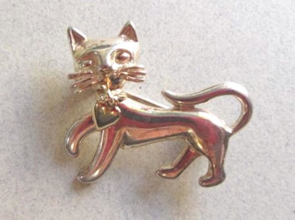 Cat Pin Sterling Silver Fine Jewelry 