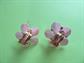 Mod Earrings 1960's Flowers Clip Ons Pink Purple Vintage Costume Jewelry Go Go Twiggy Flower Child