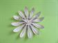 Anthropomorphic Face Daisy  Pin Mod 1960's Vintage Costume Jewelry Figural Hippie Flower Power