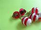 Mod 1960s Earrings Pink and White Ball Western Germany Clip Ons Vintage Costume Jewelry '60's Accessories