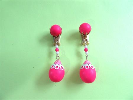 Mod Earrings 1960's Accessories Hong Kong 60's Party Vintage Costume Jewelry Twiggy Go Go