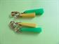 1960's Mod Earrings Green Ykelow Lucite  Never Worn Clip Ons Vintage Costume Jewelry 60's Accessories Twiggy Go Go