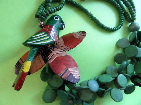 1980's Parrot Necklace Vintage  Jewelry